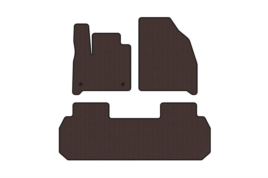 Chevrolet Traverse 2017– Carsuit gummimåtter til kabinen (2 rækker, brun) Image