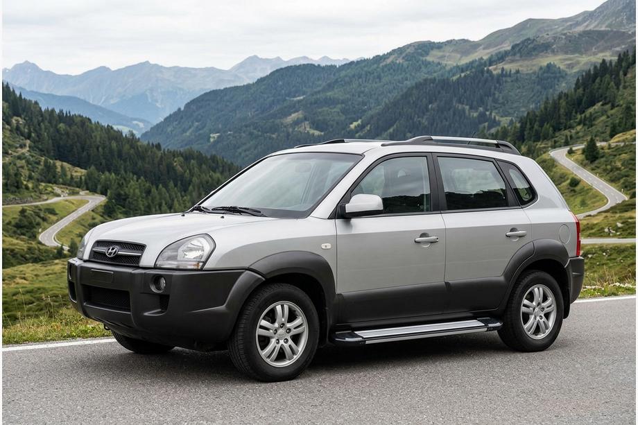Hyundai Tucson JM 2004– Sidetrin Rainbow (2 stk., aluminium) Image