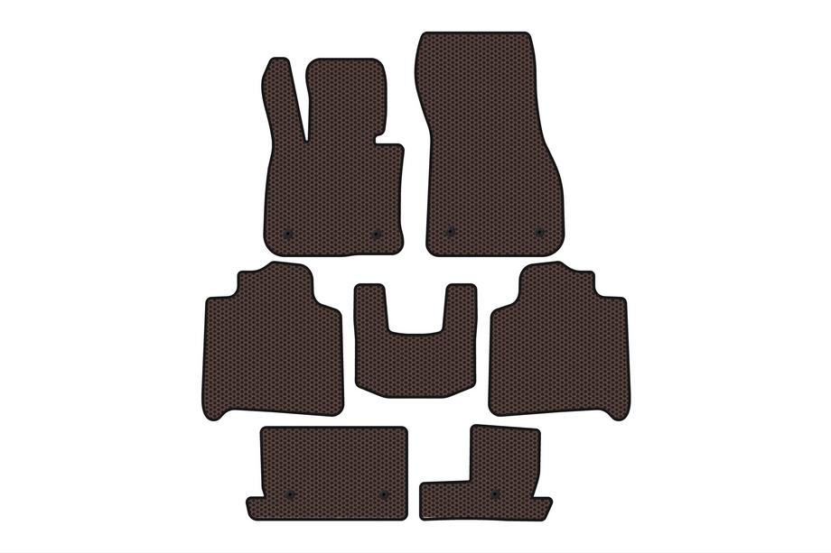 BMW 2-serie Active Tourer F45/F46 2014–2021 Carsuit gummimåtter til kabinen (til F46, 3 rækker, brun) Image