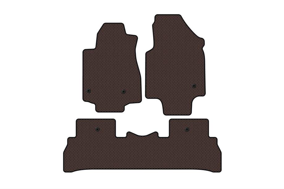 Honda Pilot 2008–2015 Gummimåtter Carsuit (2008-2012, 7-personers, brun) Foto 1