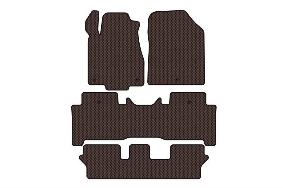 Acura MDX 2007–2013 Carsuit gummimåtter til kabinen (3 rækker, brun) Image