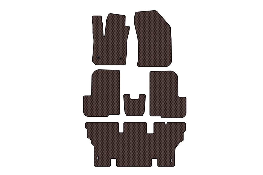 Dacia Lodgy 2012–2022 Gummimåtter Carsuit (3 rækker, 7-personers, brun) Image