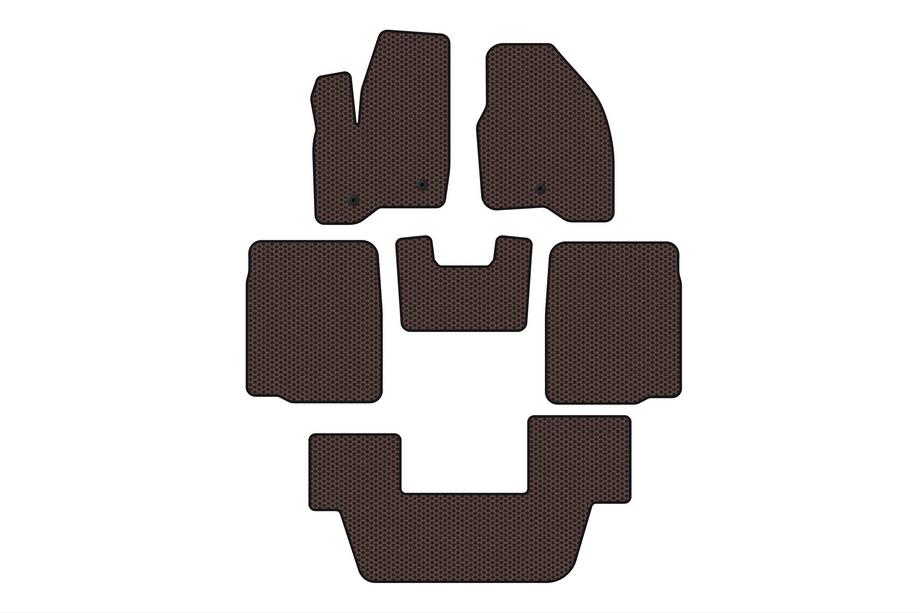 Ford Explorer 2011–2019 Gummimåtter Carsuit (3 rækker, 2011-2015, brun) Image