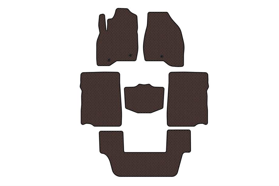 Ford Explorer 2011–2019 Gummimåtter Carsuit (2017-2019, 3. række, 7-sæders, brun) Image