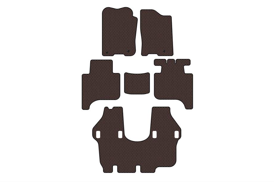 Infiniti QX56 2004–2010 Gummimåtter Carsuit (3 rækker, 2004-2008, brun) Image