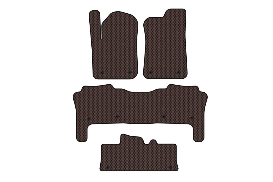 Infiniti QX56 2010–2013 Carsuit gummimåtter til kabinen (3 rækker, brun) Foto 1
