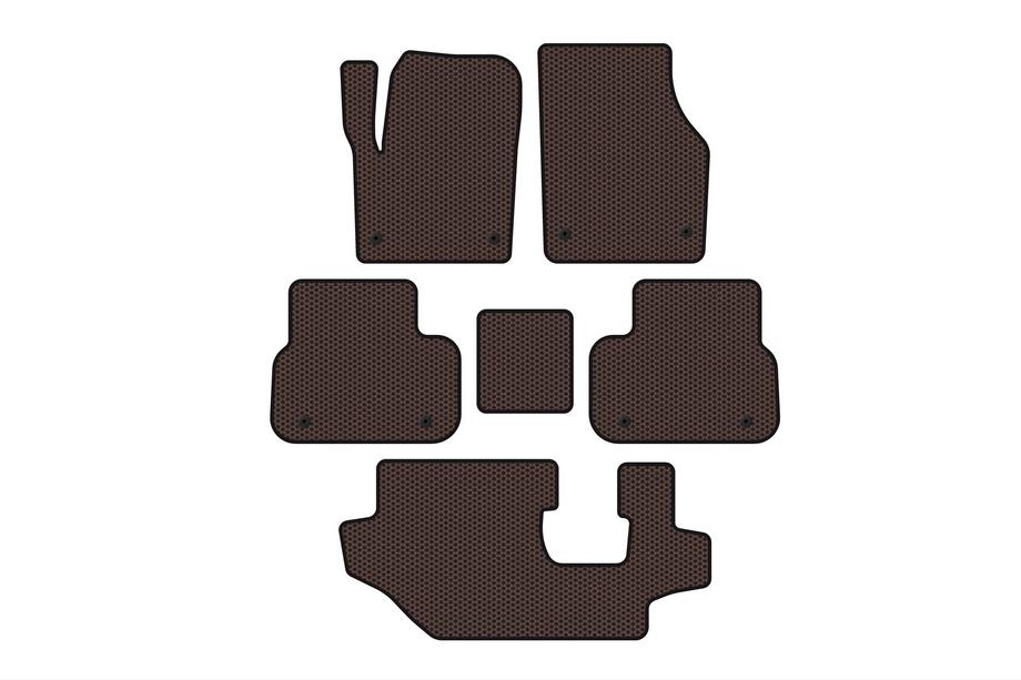 Land Rover Discovery Sport 2014– Gummimåtter Carsuit (2014-2019, 3 rækker, brun) Image