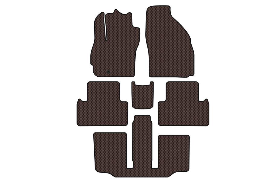 Mazda 5 2005–2009 Gummimåtter Carsuit (3 rækker, 7-personers, brun) Image