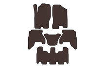 Nissan Pathfinder R51 2005–2014 Gummimåtter Carsuit V1 (3 rækker, brun, 2010-2014) foto 1