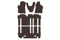Hyundai H300, H1, Starex 2008–2020 Carsuit gummimåtter til kabine (komplet sæt, brun) foto 1