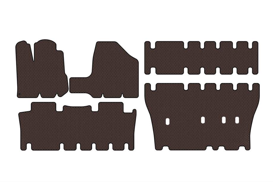 Toyota Sienna 2003–2009 Carsuit gummimåtter til kabinen (3 rækker, brun) Image
