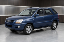 Kia Sportage 2004–2010 Maydos V1 sidetrin (2 stk., aluminium ↗ rustfrit stål) foto 1