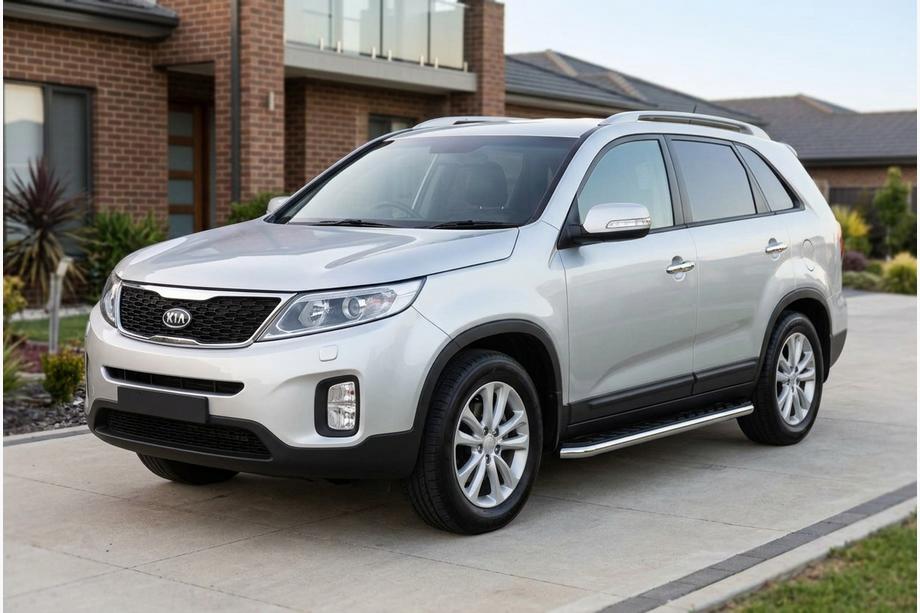 Kia Sorento II XM 2009–2014 Maydos V1 sidetrin (2 stk., aluminium ↗ rustfrit stål) Image