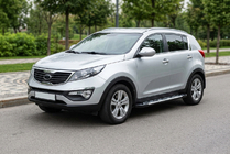 Kia Sportage 2010–2015 Sunrise sidetrin (2 stk., aluminium) foto 1