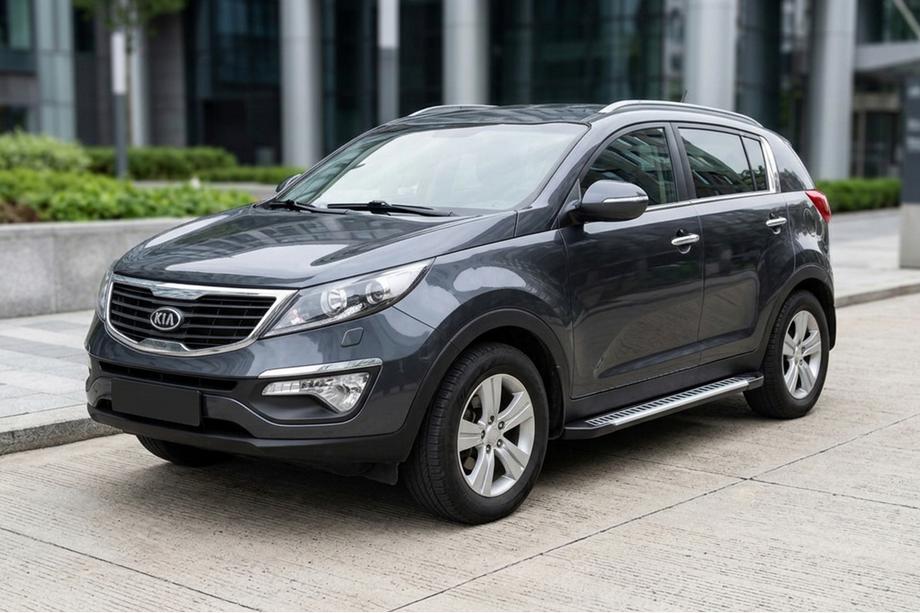 Kia Sportage 2010–2015 Sidetrin Line (2 stk., aluminium) Image