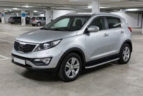 Kia Sportage 2010–2015 Sidetrin Tayga Grey (2 stk., aluminium) foto 1
