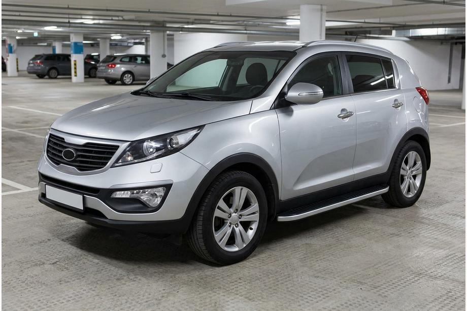 Kia Sportage 2010–2015 Sidetrin Tayga Grey (2 stk., aluminium) Image