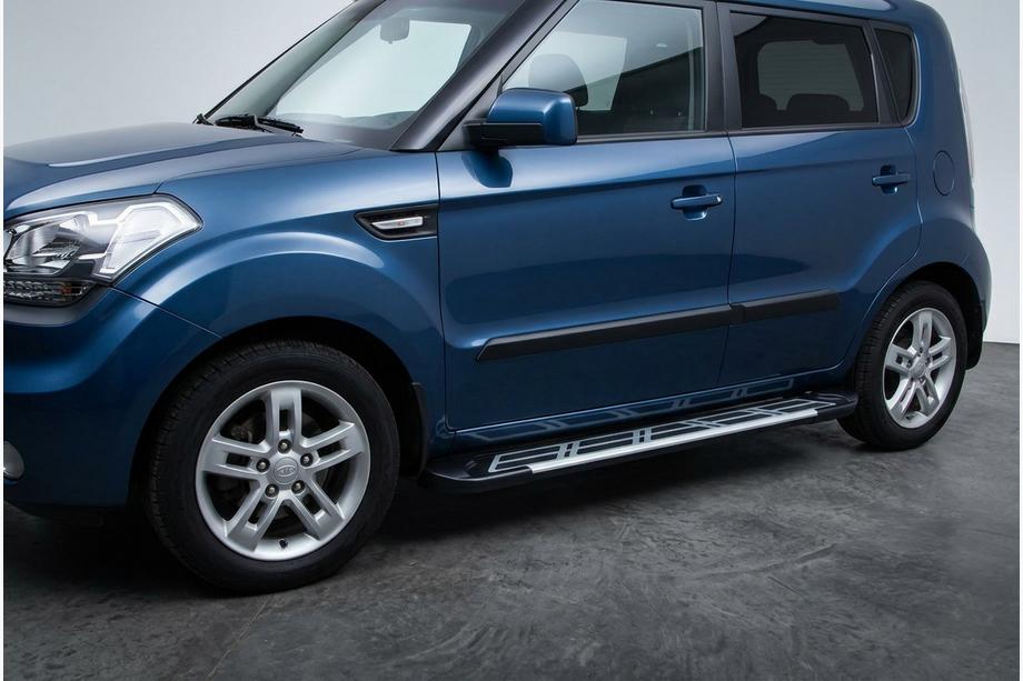 Kia Soul I 2008–2013 Sunrise sidetrin (2 stk., aluminium) Image