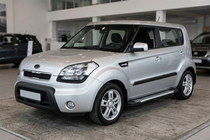 Kia Soul I 2008–2013 Sidetrin Line (2 stk., aluminium) foto 1
