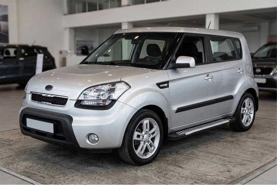Kia Soul I 2008–2013 Sidetrin Line (2 stk., aluminium) Image