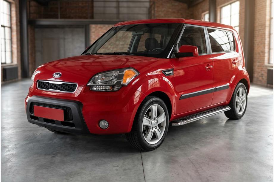 Kia Soul I 2008–2013 Maydos V1 sidetrin (2 stk., aluminium ↗ rustfrit stål) Image