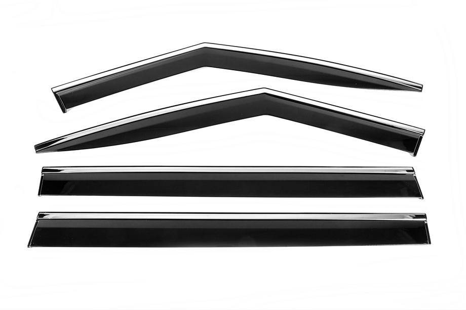Hyundai Santa Fe 5 2023– Vindafvisere med kromliste Niken Luxury (4 stk) Image