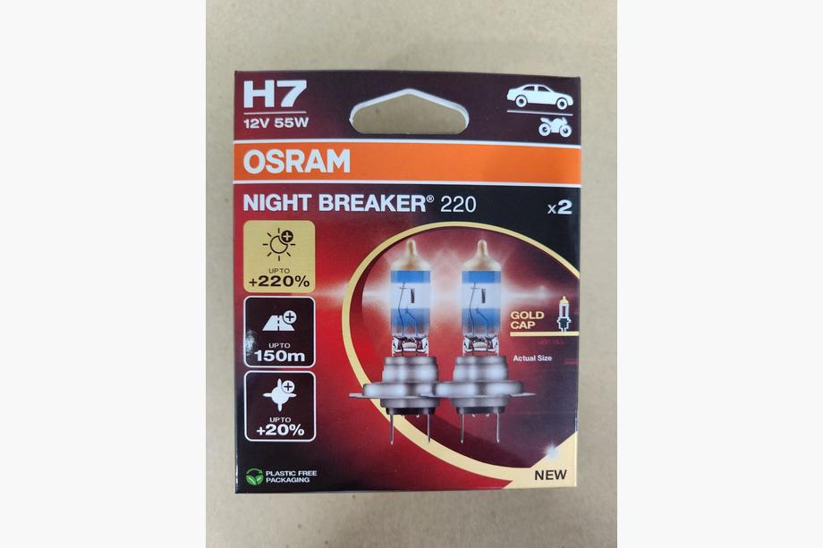 Osram H7 60/55W Night Breaker Laser +220% forlygtepære Image