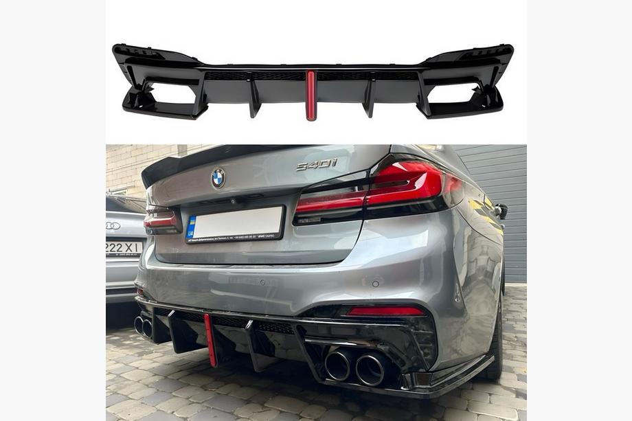 BMW 5-serie G30/G31 2017–2023 Bagdiffuser med udstødningstips BMP-Style (til M-Sport/M5 F90) Image