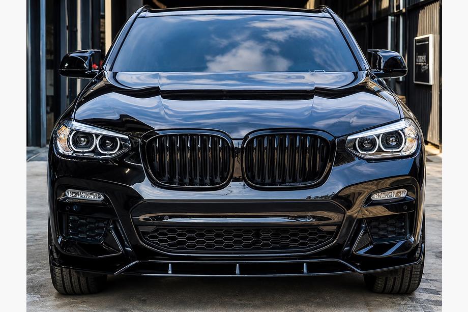 BMW X3 G01 2018– Front 3D lipspoiler (til M-Sport 2018-2022, blank sort) Foto 1