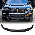 BMW X4 G02 2018– Front 3D lipspoiler (til M-Sport 2018-2022, blank sort) foto 8