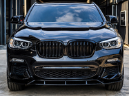 BMW X4 G02 2018– Front 3D lipspoiler (til M-Sport 2018-2022, blank sort) foto 1