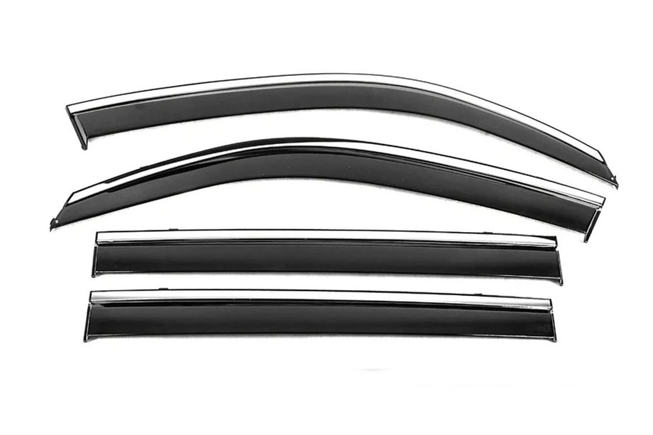 Toyota Land Cruiser 200 2007–2021 Vindafvisere med kromliste Niken Luxury (4 stk) Foto 2