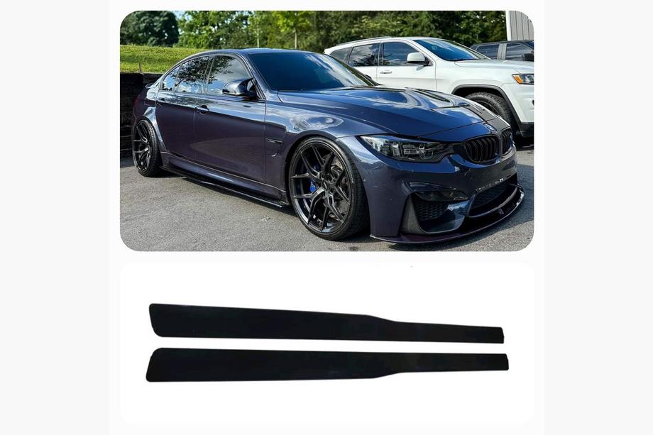 BMW 4-serie F32/F33/F36 2012–2020 Sideskørt-extensions PSM-Style (til M4 sideskørter, ABS) Image