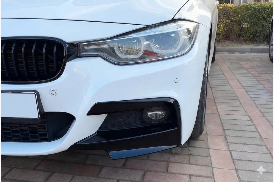 BMW 3-serie F30/F31 2012–2019 Hjørne-splittere til forreste kofanger JIE Flap (til M-Sport, ABS) Foto 1