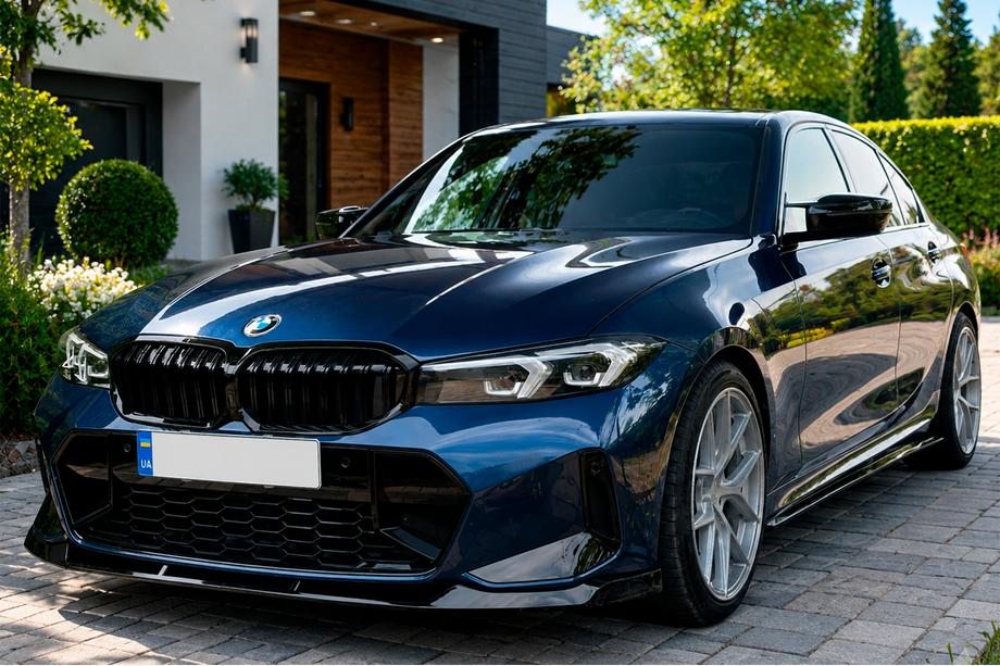 BMW 3-serie G20/G21 2018– Front bumperlip Lip FD-Style (til M-Sport 2023+, ABS) Foto 1