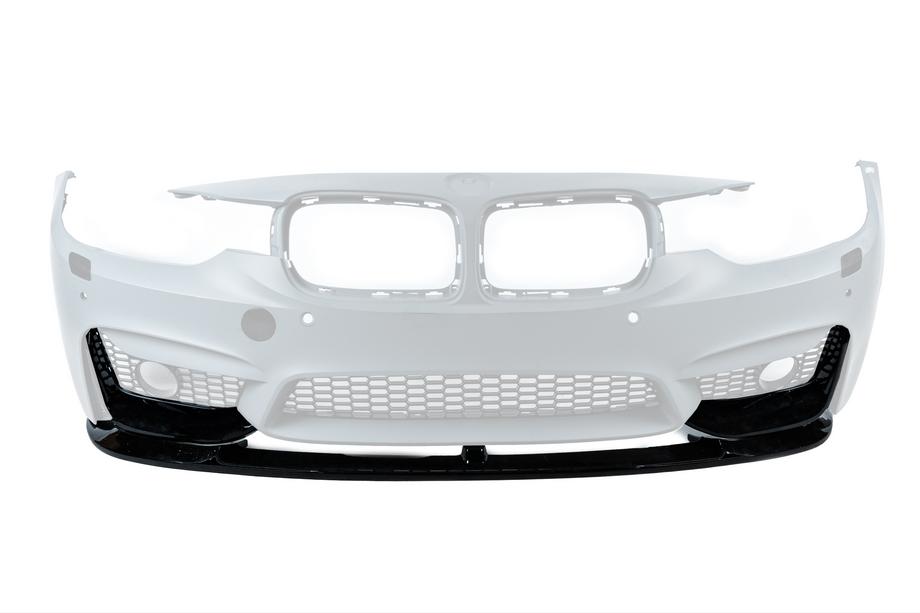BMW 3-serie F30/F31 2012–2019 Front lipspoiler BM (til M3-LOOK, blank sort) Foto 2