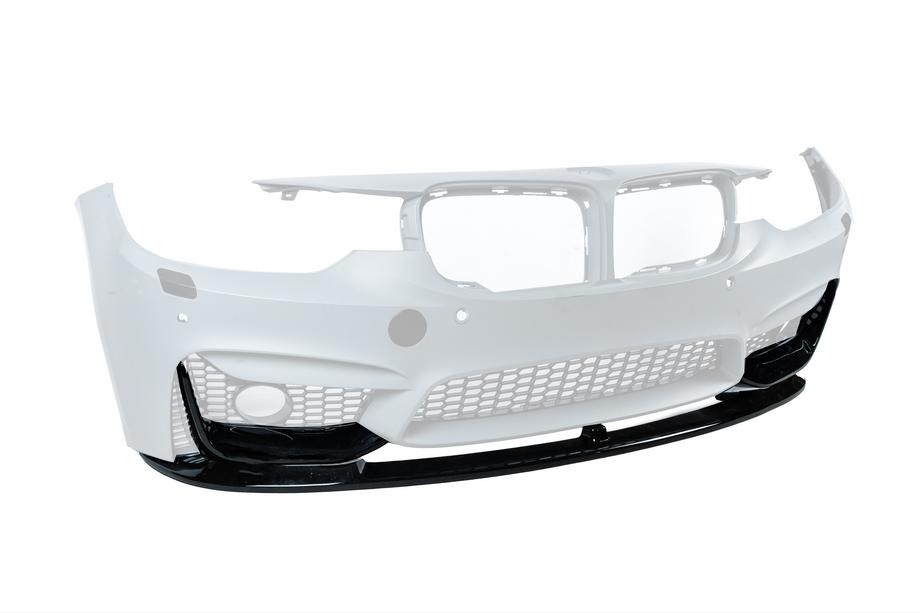 BMW 3-serie F30/F31 2012–2019 Front lipspoiler BM (til M3-LOOK, blank sort) Foto 3