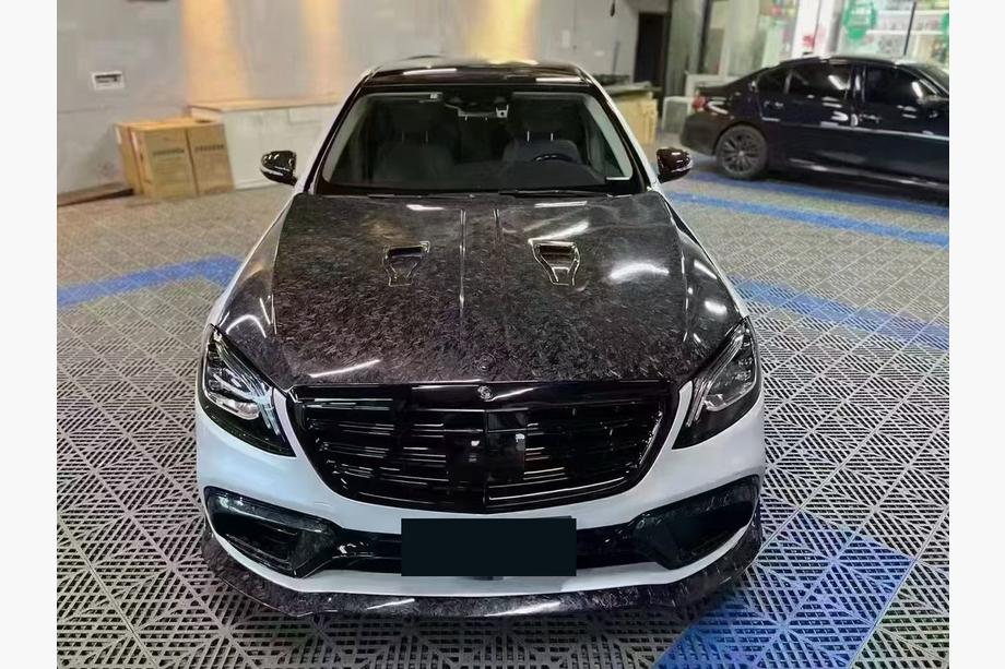 Mercedes S-klasse W222 2013–2022 Motorhjelm (Forged Carbon) Image