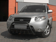 Hyundai Santa Fe 2 2006–2012 Kængurubøjle WT003 Black (rustfrit stål) foto 3
