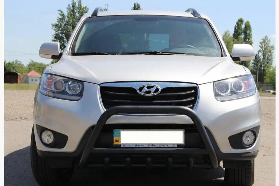 Hyundai Santa Fe 2 2006–2012 Kængurubøjle WT003 Black (rustfrit stål) Image