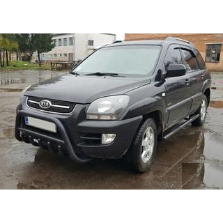 Kængurubøjle WT003 Black (rustfrit stål) Kia Sportage 2004–2010 foto 4