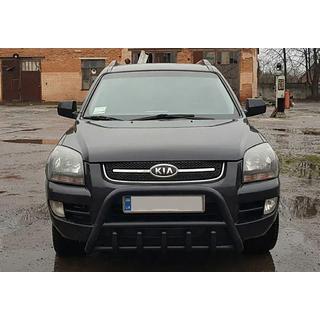 Kængurubøjle WT003 Black (rustfrit stål) Kia Sportage 2004–2010 foto 1