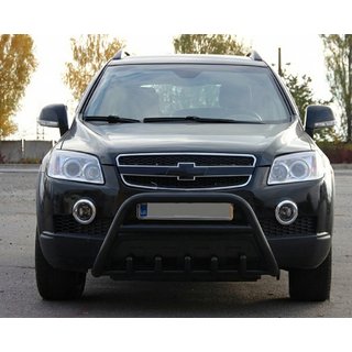 Frontbøjle WT003 Black (rustfrit stål) Chevrolet Captiva 2006–2019 foto 1