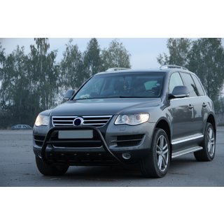 Kængurubøjle WT003 Black Special (rustfrit stål) Volkswagen Touareg 2002–2010 foto 4