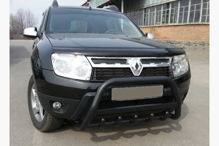Renault Duster 2008–2017 Frontbøjle med WT004 Black-tekst (rustfrit stål) Image