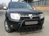 Dacia Duster 2008–2018 Frontbøjle med WT004 Black-tekst (rustfrit stål) foto 1