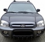 Hyundai Santa Fe 1 2000–2006 Kængurubøjle WT003 Black (rustfrit stål) foto 3