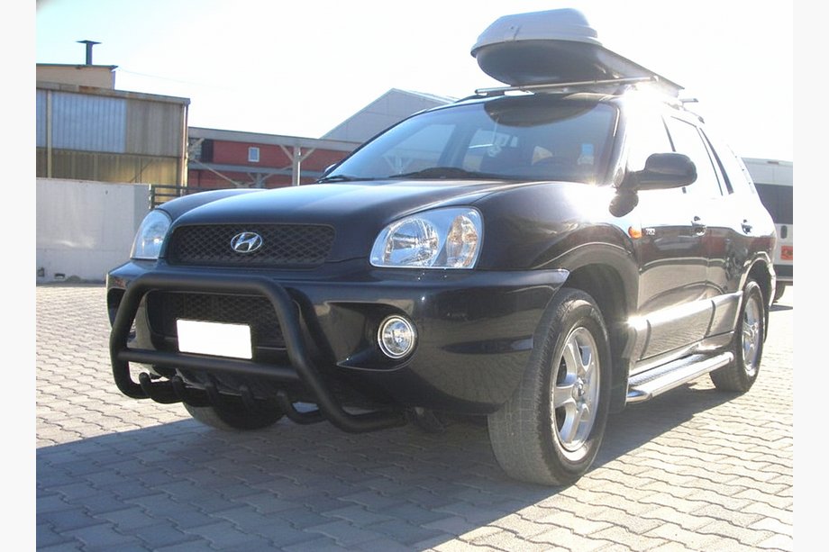 Hyundai Santa Fe 1 2000–2006 Kængurubøjle WT003 Black (rustfrit stål) Image