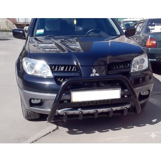Kængurubøjle WT004 Black (rustfrit stål) Mitsubishi Outlander 2001–2006 foto 1