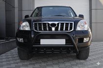 Toyota Land Cruiser Prado 120 2002–2009 Lav bullbar WT003 Black (rustfrit stål) foto 4